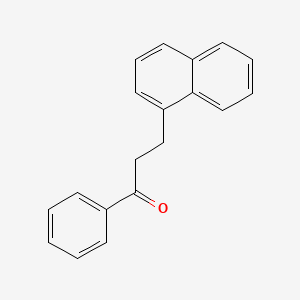 molecular formula C19H16O B14360784 1-Propanone, 3-(1-naphthalenyl)-1-phenyl- CAS No. 96550-91-3