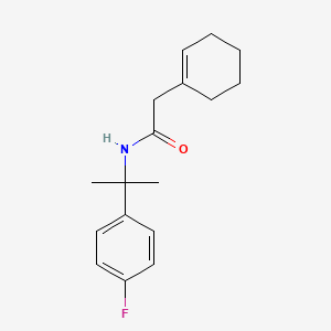 molecular formula C17H22FNO B14360827 2-(Cyclohex-1-en-1-yl)-N-[2-(4-fluorophenyl)propan-2-yl]acetamide CAS No. 90299-20-0