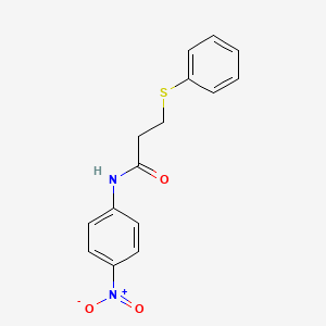 N-(4-Nitrophenyl)-3-(phenylsulfanyl)propanamide