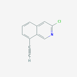 molecular formula C11H6ClN B1436084 3-氯-8-乙炔异喹啉 CAS No. 1822789-45-6