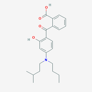 2-{4-[Butyl(3-methylbutyl)amino]-2-hydroxybenzoyl}benzoic acid