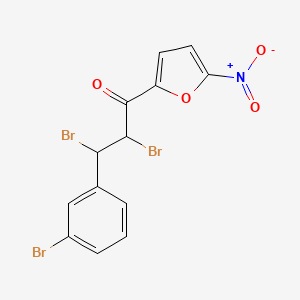 2,3-Dibromo-3-(3-bromophenyl)-1-(5-nitrofuran-2-yl)propan-1-one