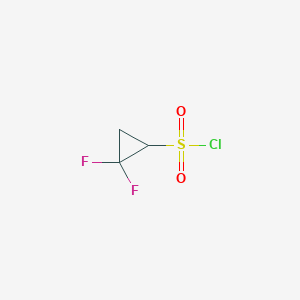 molecular formula C3H3ClF2O2S B1436089 2,2-二氟环丙烷-1-磺酰氯 CAS No. 1935280-15-1