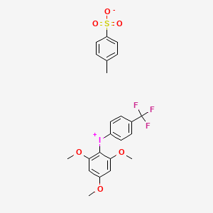 molecular formula C23H22F3IO6S B1436104 [(4-三氟甲基)苯基](2,4,6-三甲氧基苯基)碘鎓对甲苯磺酸盐 CAS No. 1868173-15-2