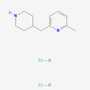 molecular formula C12H20Cl2N2 B1436125 2-甲基-6-(哌啶-4-基甲基)吡啶二盐酸盐 CAS No. 2173089-69-3