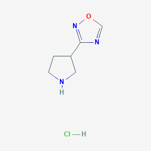 molecular formula C6H10ClN3O B1436126 3-(吡咯烷-3-基)-1,2,4-恶二唑盐酸盐 CAS No. 2126161-03-1
