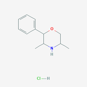 molecular formula C12H18ClNO B1436127 3,5-二甲基-2-苯基吗啉盐酸盐 CAS No. 2126178-41-2
