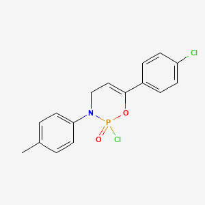 2-Chloro-6-(4-chlorophenyl)-3-(4-methylphenyl)-3,4-dihydro-2H-1,3,2lambda~5~-oxazaphosphinin-2-one