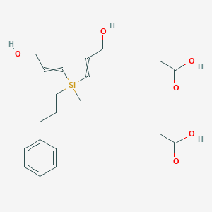 Acetic acid;3-[3-hydroxyprop-1-enyl-methyl-(3-phenylpropyl)silyl]prop-2-en-1-ol