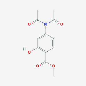 molecular formula C12H13NO5 B1436142 Methyl 4-(n-acetylacetamido)-2-hydroxybenzoate CAS No. 2173097-97-5