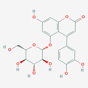molecular formula C21H20O11 B1436150 4-(3,4-二羟基苯基)-7-羟基-5-[(2R,3S,4R,5R,6S)-3,4,5-三羟基-6-(羟甲基)氧杂-2-基]氧杂蒽-2-酮 CAS No. 116329-89-6