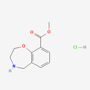molecular formula C11H14ClNO3 B1436155 2,3,4,5-四氢-1,4-苯并恶杂环戊-9-甲酸甲酯盐酸盐 CAS No. 2126178-86-5