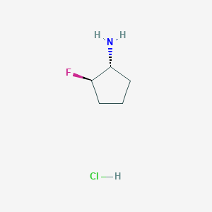 molecular formula C5H11ClFN B1436157 反式-2-氟代环戊-1-胺盐酸盐 CAS No. 2125943-82-8