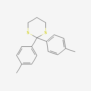 molecular formula C18H20S2 B14361588 1,3-Dithiane, 2,2-bis(4-methylphenyl)- CAS No. 94996-75-5