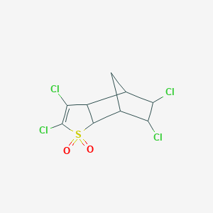 2,3,5,6-Tetrachloro-3a,4,5,6,7,7a-hexahydro-4,7-methano-1-benzothiophene 1,1-dioxide