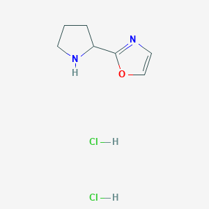 molecular formula C7H12Cl2N2O B1436161 2-(吡咯烷-2-基)-1,3-恶唑二盐酸盐 CAS No. 2140326-55-0