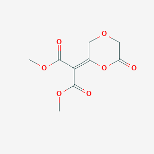 molecular formula C9H10O7 B14361617 Dimethyl (6-oxo-1,4-dioxan-2-ylidene)propanedioate CAS No. 94356-77-1