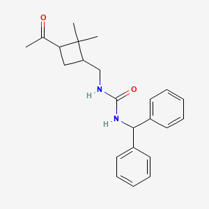 N-[(3-Acetyl-2,2-dimethylcyclobutyl)methyl]-N'-(diphenylmethyl)urea