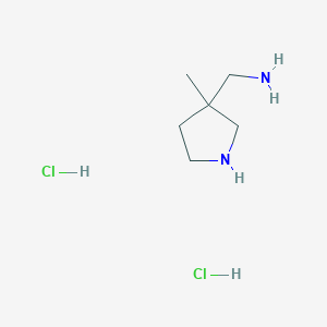 B1436164 (3-Methylpyrrolidin-3-yl)methanamine dihydrochloride CAS No. 1630907-02-6