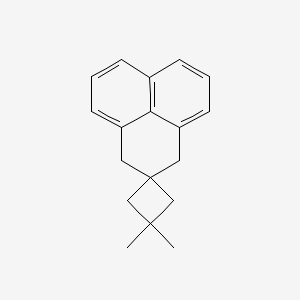 molecular formula C18H20 B14361652 3,3-Dimethyl-1'H,3'H-spiro[cyclobutane-1,2'-phenalene] CAS No. 90595-48-5