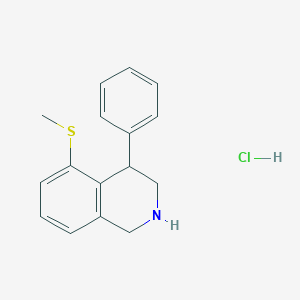 molecular formula C16H18ClNS B14361660 5-Methylsulfanyl-4-phenyl-1,2,3,4-tetrahydroisoquinoline;hydrochloride CAS No. 90265-87-5