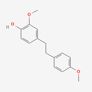 molecular formula C16H18O3 B14361684 2-Methoxy-4-[2-(4-methoxyphenyl)ethyl]phenol CAS No. 93289-74-8