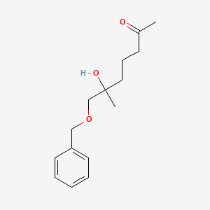 molecular formula C15H22O3 B14361695 7-(Benzyloxy)-6-hydroxy-6-methylheptan-2-one CAS No. 92527-68-9