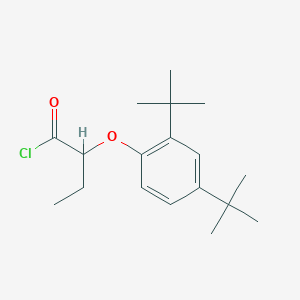 molecular formula C18H27ClO2 B14361702 2-(2,4-Di-tert-butylphenoxy)butanoyl chloride CAS No. 90885-11-3