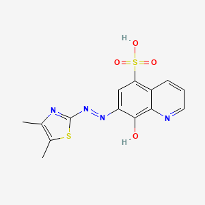 7-[2-(4,5-Dimethyl-1,3-thiazol-2-yl)hydrazinylidene]-8-oxo-7,8-dihydroquinoline-5-sulfonic acid