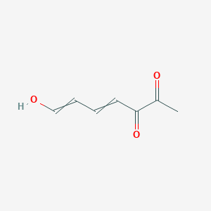 molecular formula C7H8O3 B14361809 7-Hydroxyhepta-4,6-diene-2,3-dione CAS No. 93376-52-4