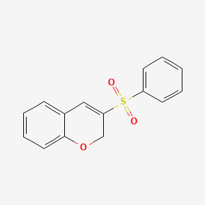 molecular formula C15H12O3S B14361864 2H-1-Benzopyran, 3-(phenylsulfonyl)- CAS No. 90909-84-5