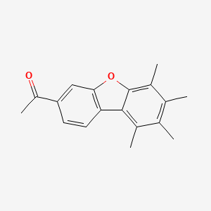 molecular formula C18H18O2 B14361876 1-(6,7,8,9-Tetramethyldibenzo[b,d]furan-3-yl)ethan-1-one CAS No. 91786-88-8