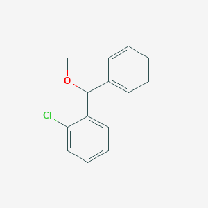 molecular formula C14H13ClO B14362001 1-Chloro-2-[methoxy(phenyl)methyl]benzene CAS No. 92165-54-3