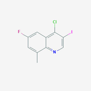 molecular formula C10H6ClFIN B1436208 4-氯-6-氟-3-碘-8-甲基喹啉 CAS No. 1602969-55-0