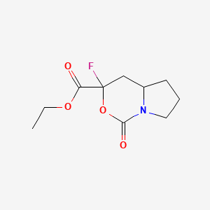 molecular formula C10H14FNO4 B1436216 ethyl 3-fluoro-1-oxo-hexahydro-1H-pyrrolo[1,2-c][1,3]oxazine-3-carboxylate CAS No. 1706575-53-2