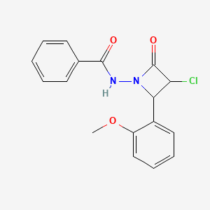 N-[3-Chloro-2-(2-methoxyphenyl)-4-oxoazetidin-1-yl]benzamide