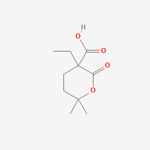 3-Ethyl-6,6-dimethyl-2-oxooxane-3-carboxylic acid