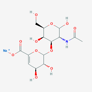 molecular formula C14H20NNaO11 B1436228 Chondroitin disaccharide di-0S sodium salt CAS No. 136132-69-9