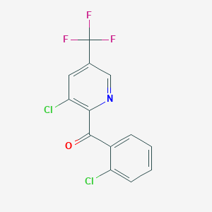 molecular formula C13H6Cl2F3NO B1436234 (3-氯-5-(三氟甲基)吡啶-2-基)(2-氯苯基)甲酮 CAS No. 1823182-32-6