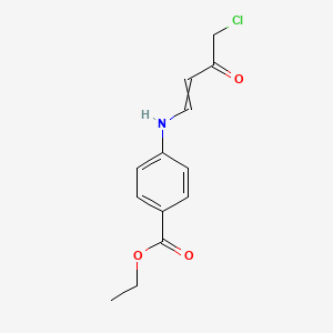 Ethyl 4-[(4-chloro-3-oxobut-1-en-1-yl)amino]benzoate