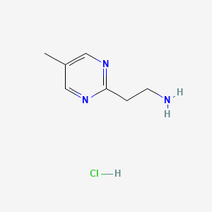 molecular formula C7H12ClN3 B1436236 2-(5-甲基嘧啶-2-基)乙-1-胺盐酸盐 CAS No. 1781140-04-2