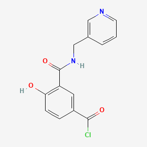 4-Hydroxy-3-{[(pyridin-3-yl)methyl]carbamoyl}benzoyl chloride