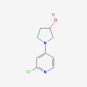 molecular formula C9H11ClN2O B1436240 1-(2-Chloropyridin-4-yl)pyrrolidin-3-ol CAS No. 1289217-61-3