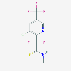 molecular formula C9H6ClF5N2S B1436244 2-(3-氯-5-(三氟甲基)吡啶-2-基)-2,2-二氟-N-甲基乙硫酰胺 CAS No. 1823188-19-7