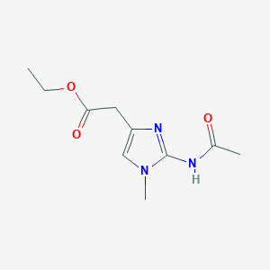 Ethyl (2-acetamido-1-methyl-1H-imidazol-4-yl)acetate