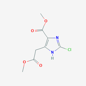 methyl 2-chloro-5-(2-methoxy-2-oxoethyl)-1H-imidazole-4-carboxylate