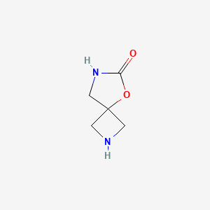 molecular formula C5H8N2O2 B1436251 5-氧杂-2,7-二氮杂螺[3.4]辛-6-酮 CAS No. 1446355-49-2