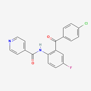 molecular formula C19H12ClFN2O2 B14362520 N-[2-(4-Chlorobenzoyl)-4-fluorophenyl]pyridine-4-carboxamide CAS No. 95300-25-7