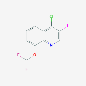 molecular formula C10H5ClF2INO B1436255 4-氯-8-(二氟甲氧基)-3-碘喹啉 CAS No. 1593036-54-4