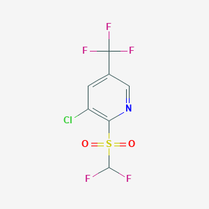 B1436257 3-Chloro-2-((difluoromethyl)sulfonyl)-5-(trifluoromethyl)pyridine CAS No. 1823183-18-1